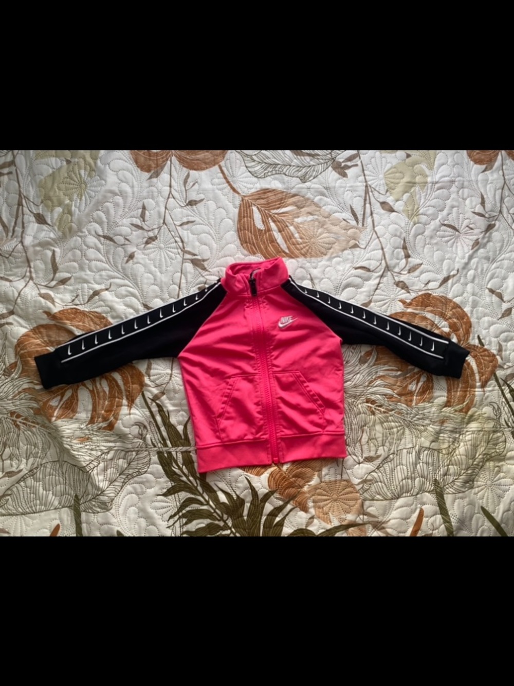 Nike Hot Pink and Black Full-Zip Track Jacket